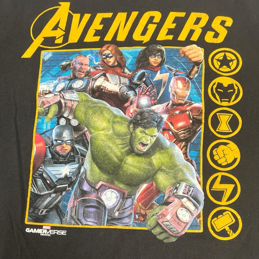 Marvel Avengers Gameverse Men's Graphic T-Shirt Black Short Sleeve Size Small - Picture 3 of 5